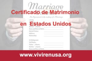 certificado de matrimonio en estados unidos